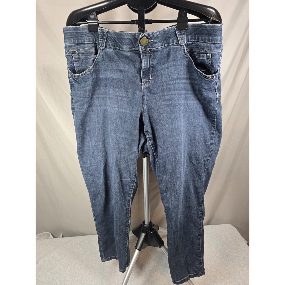 Democracy AB Technology Skinny Jeans Women's Size 20 Dark Blue Denim Pants